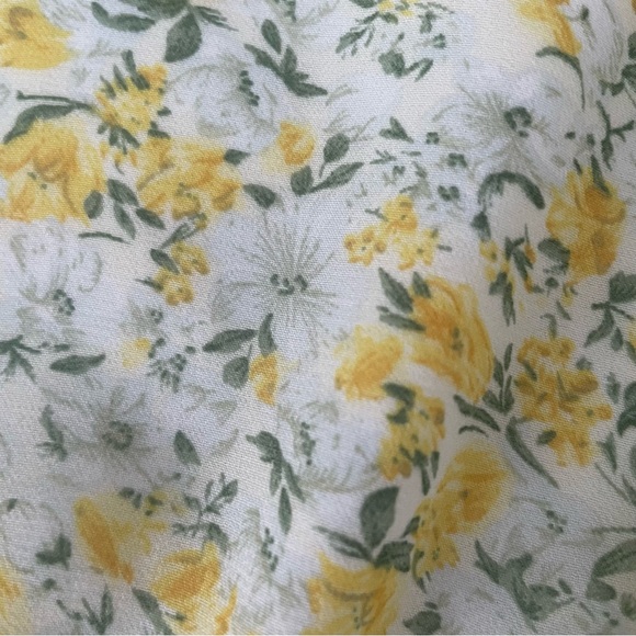 Lush Yellow Floral Print One Shoulder Sleeve Top Size Medium - Picture 2 of 8